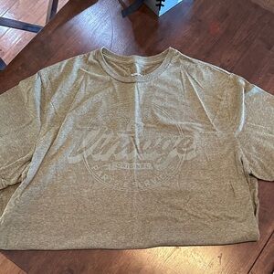 Mens T-Shirt - Tan/olive green